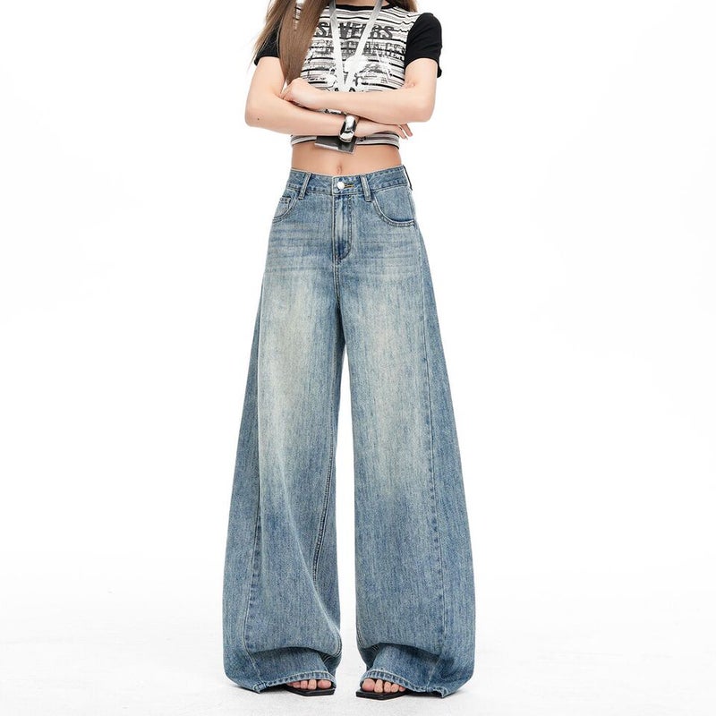 Unisex Classic Denim Jeans Loose Fit Daily Outdoor Wear - Image 2