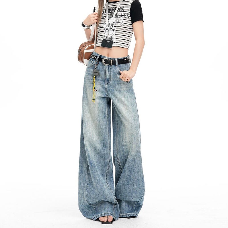 Unisex Classic Denim Jeans Loose Fit Daily Outdoor Wear - Image 1
