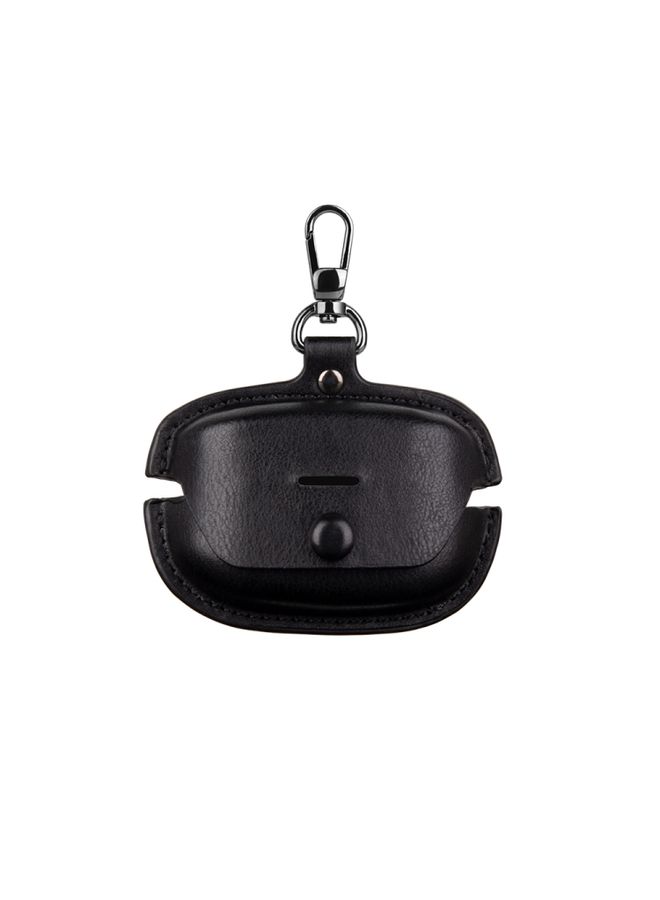 Case Cover For Sony WF-1000XM4 Leather TWS Earphone Protective Case with Hook Black