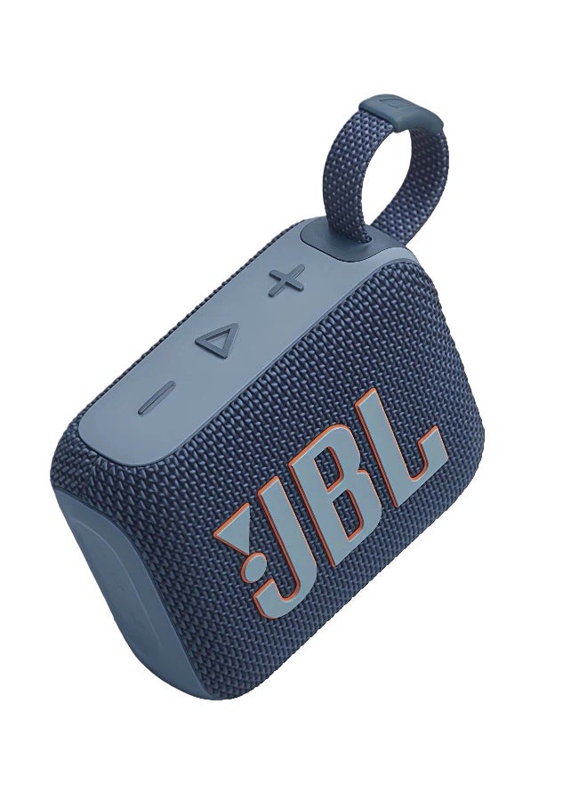 JBL Go4-Portable Waterproof and Dustproof Wireless Bluetooth Speaker, Big Pro Sound with Punchy bass,Built-in long-lasting battery, Made in Part with Recycled Materials Blue - Image 4