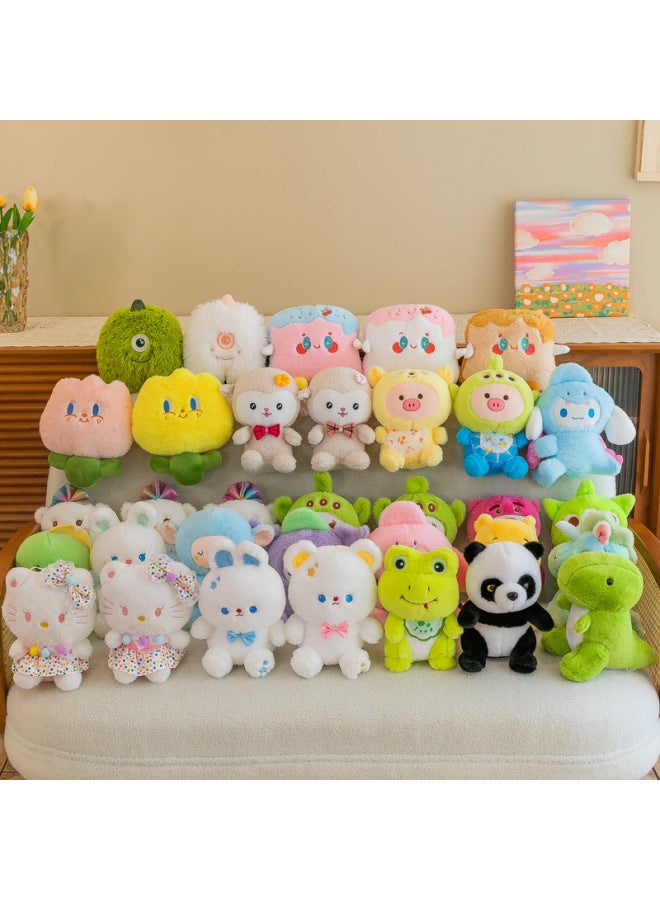 Plush Toys Seven Or Eight Inch Grab Doll Doll To Push Wedding Throw Small Doll 8 Inch Doll Wholesale-Specifications:Rabbit Fur Face Pahai-Color:Boutique 8-inch/single Price/color Mixed Hair - Image 2