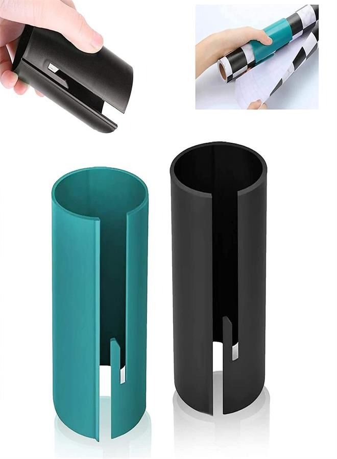 Generic 2PCS Wrapping Paper Cutter, Gift Wrap Cutter，Portable Sliding Wrapping Paper Roll Cutter Tool,Makes Wall Sticker Decorations and Gift Packaging - Image 1