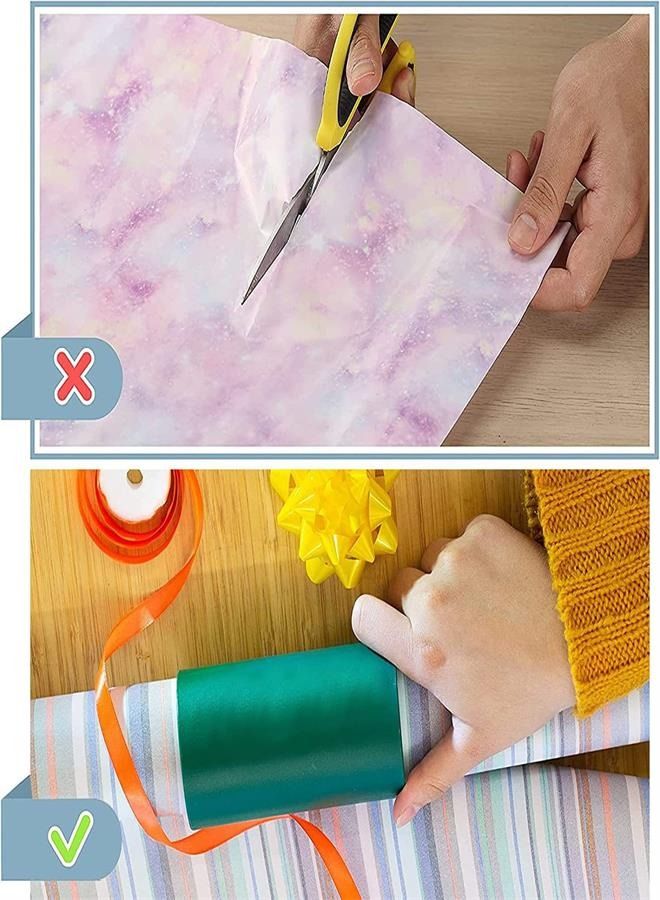 Generic 2PCS Wrapping Paper Cutter, Gift Wrap Cutter，Portable Sliding Wrapping Paper Roll Cutter Tool,Makes Wall Sticker Decorations and Gift Packaging - Image 4