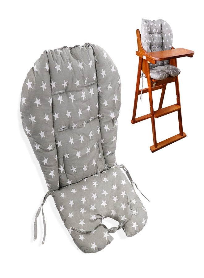 Kocpudu High Chair Pad,high Chair Cushion/seat Cushion/high Chair Cushion Cover,Soft and Comfortable,Light and Breathable, Cute Patterns,Suitable for Most High Chairs,Baby Dining Chairs (Gray) - Image 1