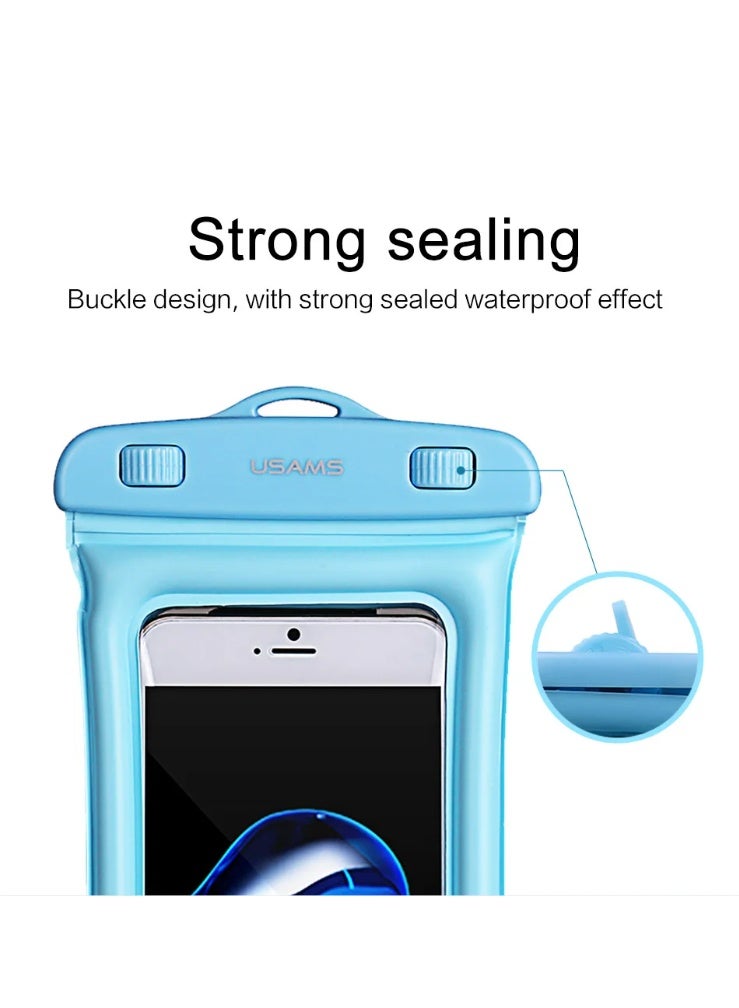 Usams Mobile Waterproof Case, Touchscreen Functionality, Waterproof Pouch, Cellphone Dry Bag, Waterproof Cell Phone Case, Drift Diving Swimming Waterproof Bag, for all Smart Cellphones upto 7” - Image 3
