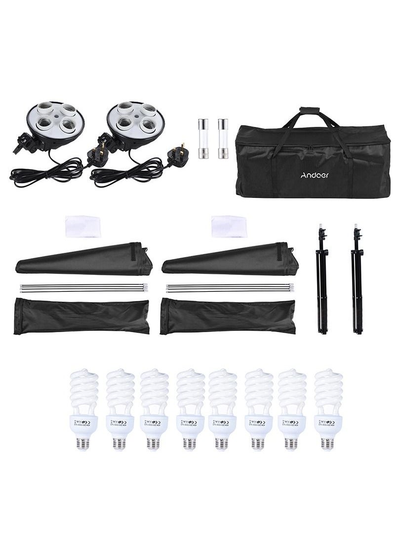 AGD Photo Studio Lighting Kit Black/White  - Image 2