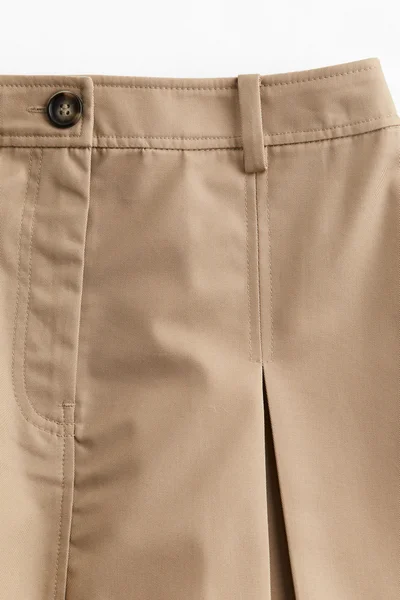 H&M Pleated Twill Skirt