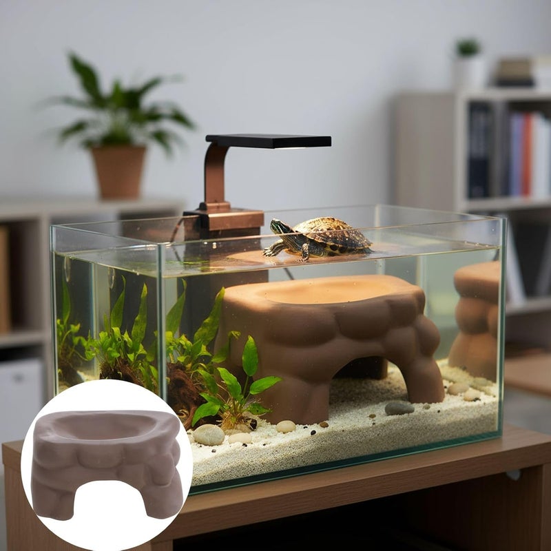 Turtle Basking Platform Ceramic Dock for Aquarium and Terrarium Use - Image 3