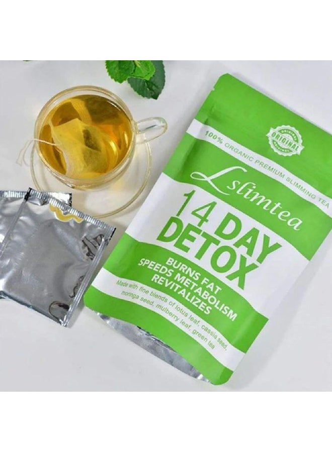 Original شاي فقدان الوزن العضوي لمدة 14 يومًا: يعزز هضم الدهون وامتصاصها، يساعد في حركة الأمعاء، يدعم صحة المعدة، يساعد في الهضم، يقلل من تراكم الدهون في البطن - Image 2