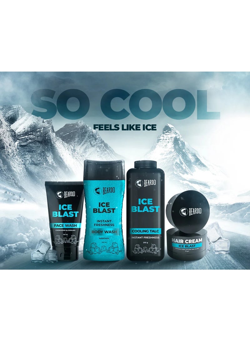 Beardo Ice Blast Cooling Talc tick Instant cooling after effect ​ tick Controls sweat production tick Long lasting freshness all day tick Cools without drying - Image 2