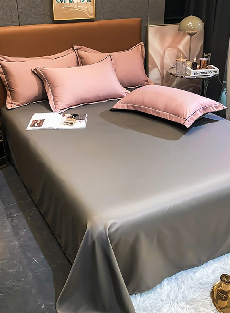 Sharpdo 4-Piece Silk Bedding Set, King Size Duvet Cover Set, Warm in Winter and Cool in Summer Skin-Friendly Breathable Duvet Cover Set King Size