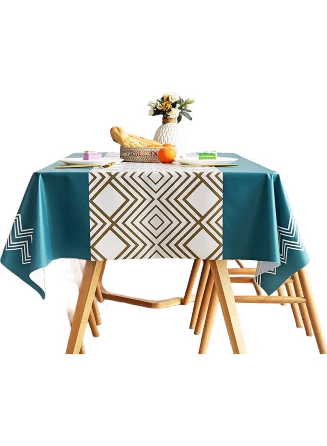 Moon Time Mengting Tablecloth, Fabric, Waterproof, Oil-Resistant, Washable, Dining Table Cover, Rectangular Tablecloth, Pvc Table Mat, Placemat, 140*180 - Image 1