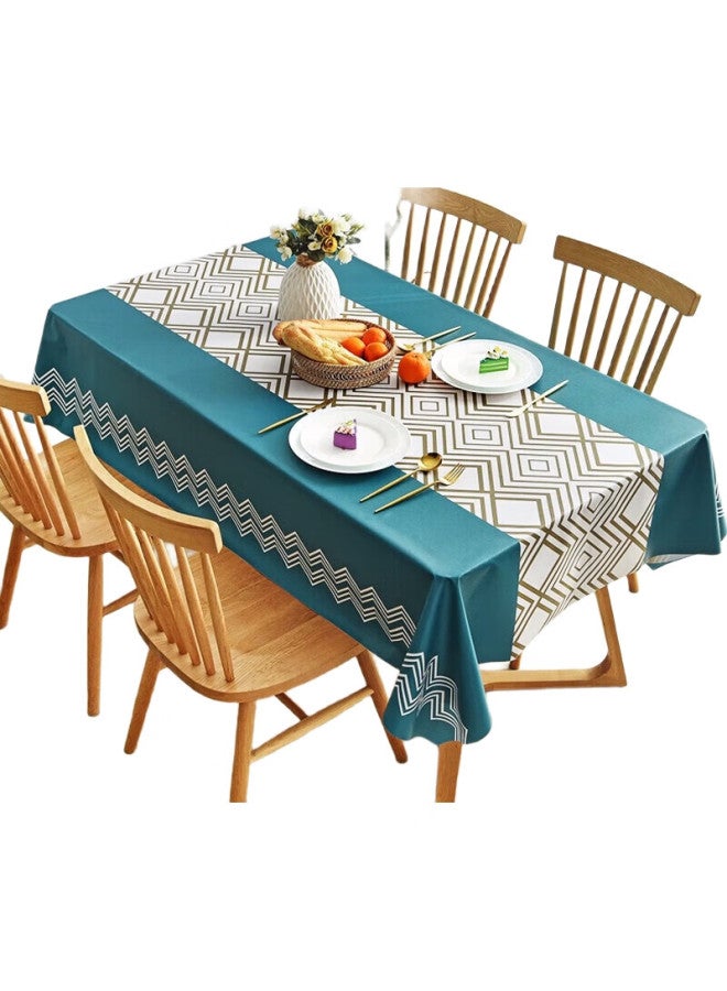 Moon Time Mengting Tablecloth, Fabric, Waterproof, Oil-Resistant, Washable, Dining Table Cover, Rectangular Tablecloth, Pvc Table Mat, Placemat, 140*180 - Image 3