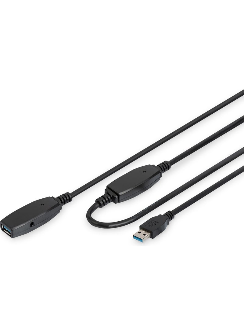 DIGITUS - USB 3.0 USB Repeater / Extension Cable, 15 meters Active USB 3.0 extension cable, 15 m - Image 1