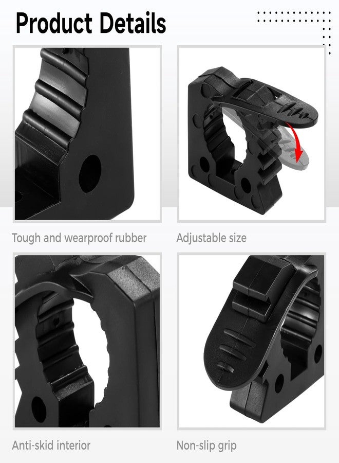 Homaisson 6 Pcs Quick-Release Rubber Clamps, Adjustable Mount Brackets for 1-1/7” to 1-3/7” Diameter Tools, Shovel Holders, Universal Rubber Clamp Mount Kit for Trucks, ATVs, RVs - Image 4