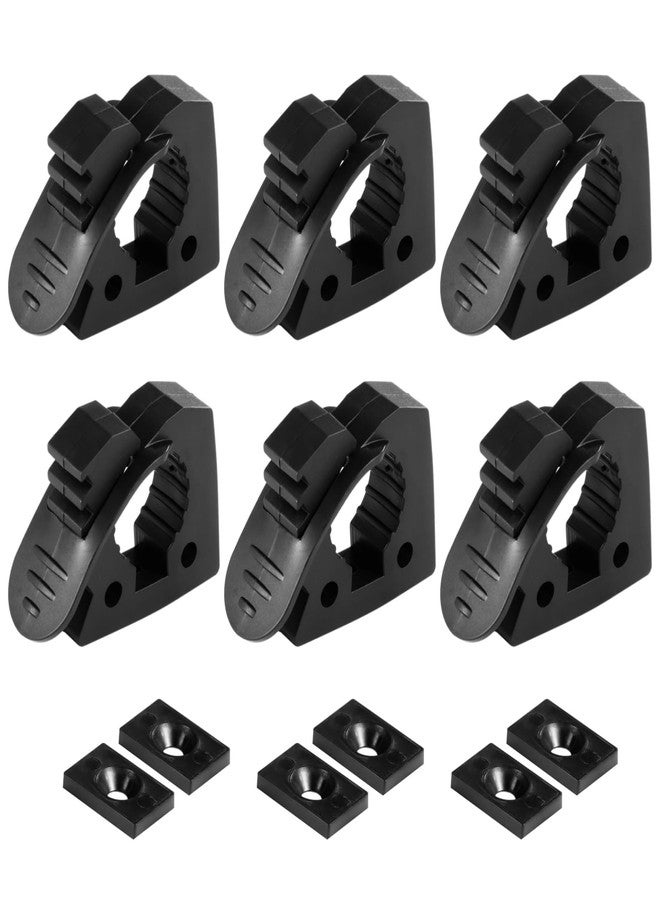 Homaisson 6 Pcs Quick-Release Rubber Clamps, Adjustable Mount Brackets for 1-1/7” to 1-3/7” Diameter Tools, Shovel Holders, Universal Rubber Clamp Mount Kit for Trucks, ATVs, RVs - Image 2