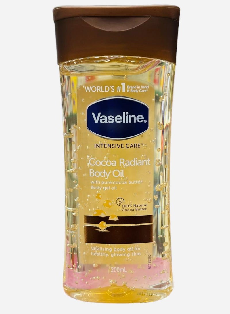 Vaseline Intensive Care Cocoa Radiant Body Oil White 200ml - Image 1