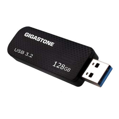 Gigastone Z30 128GB USB3.0 Flash Drive, Capless Retractable Design Pen Drive, Carbon Fiber Style, Reliable Performance & Durable - Image 1