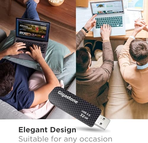 Gigastone Z30 128GB USB3.0 Flash Drive, Capless Retractable Design Pen Drive, Carbon Fiber Style, Reliable Performance & Durable - Image 3