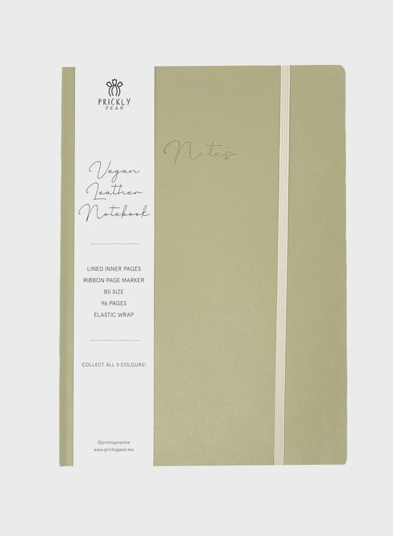 Prickly Pear PU B5 notebook - moss
