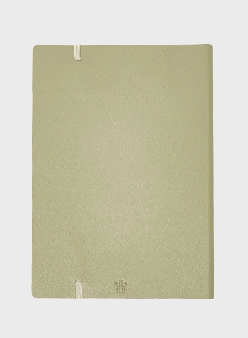 Prickly Pear PU B5 notebook - moss