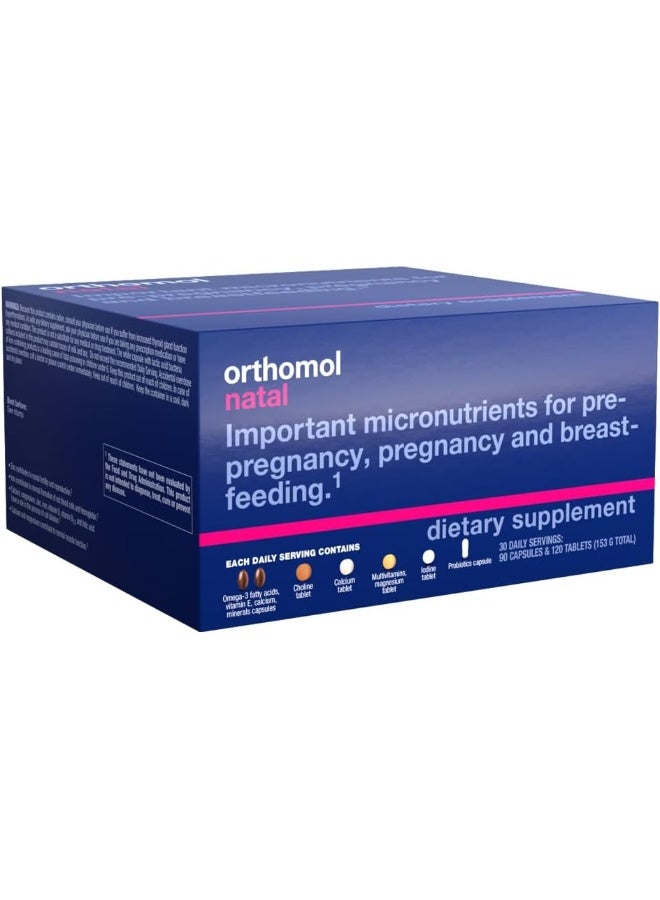 Orthomol Natal, Natal Supplement, Supports Health for Pre-Pregnancy, Pregnancy, and Breastfeeding, Tablets and Capsule Supplement, 30 Count (Pack of 1) - Image 3