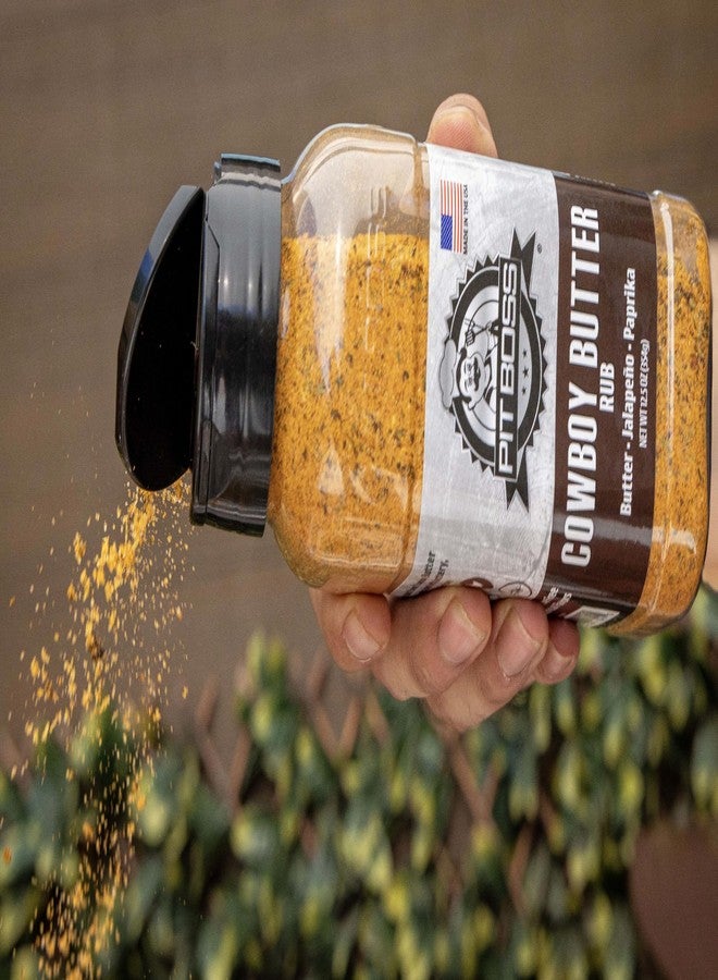 Pit Boss Cowboy Butter Rub | Butter Jalapeno Paprika Blend | Grill Spices for Beef, Pork, Chicken, and Game | Gluten Free, Preservative Free, No MSG, No Artificial Flavors - Image 2