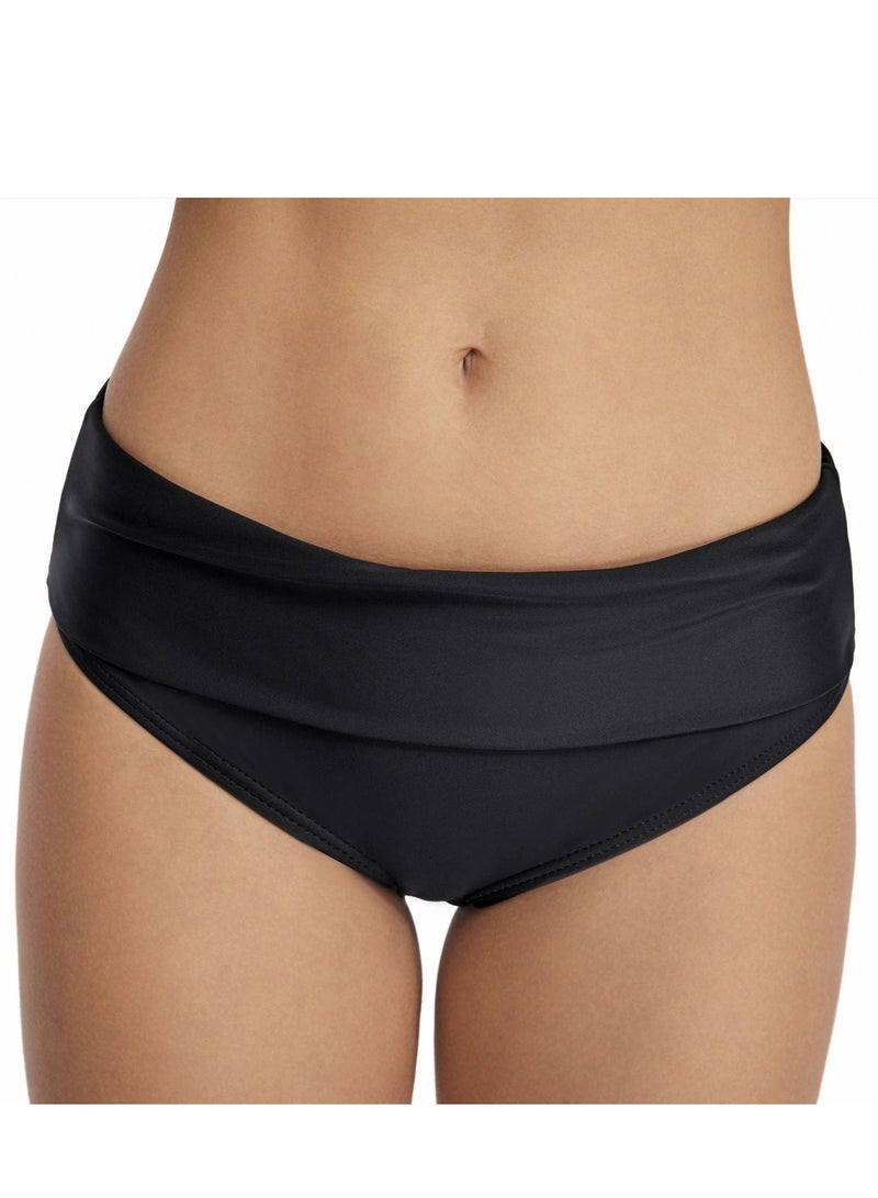 Loquat Black solid color high waist swimsuit split type halterneck swimsuit lady bikini - Image 5