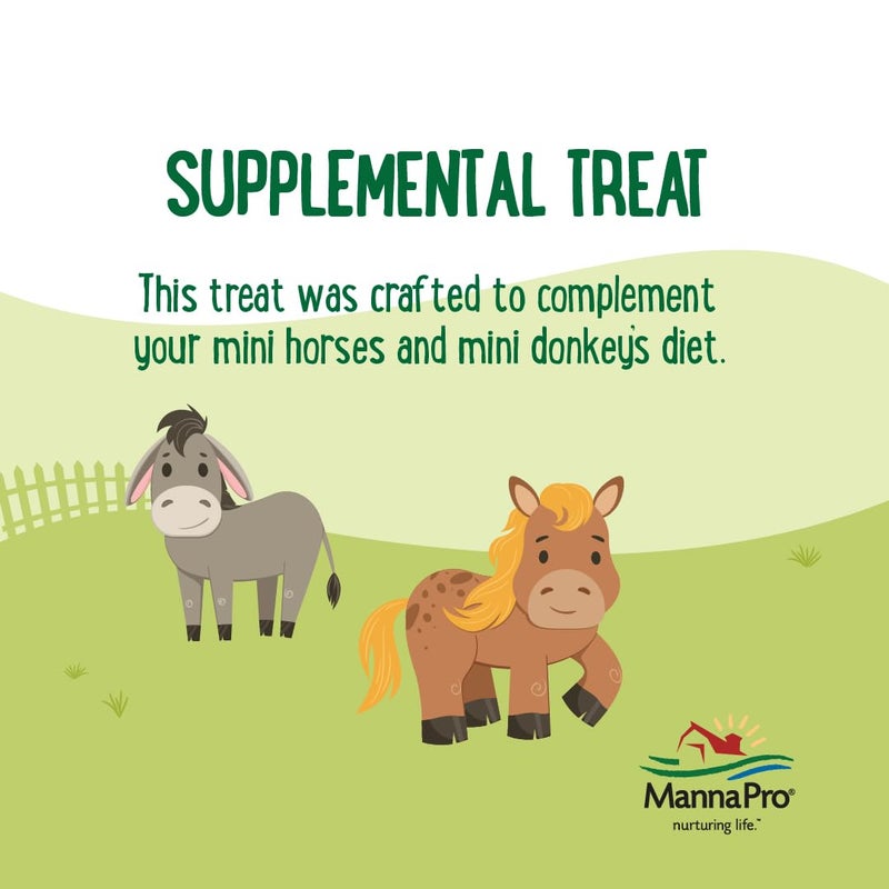 Manna Pro Farmhouse Favorites Mini Horse & Mini Donkey Treats -Baked Snack for Mini Horses & Mini Donkeys - Hand Mixed Treat - Oats, Apple & Banana Flavored - 3lb Bag - Image 4