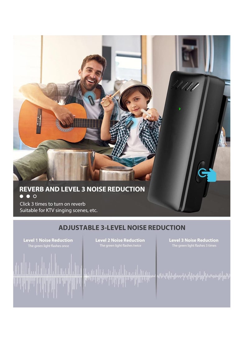 Arabest - Wireless Lavalier Lapel Microphone, with Digital Display Charging Case, Noise Cancellation Lapel Wireless Mic for Youtubers, Video Recording, Live Stream, Compatible for Android & iPhone - Image 1