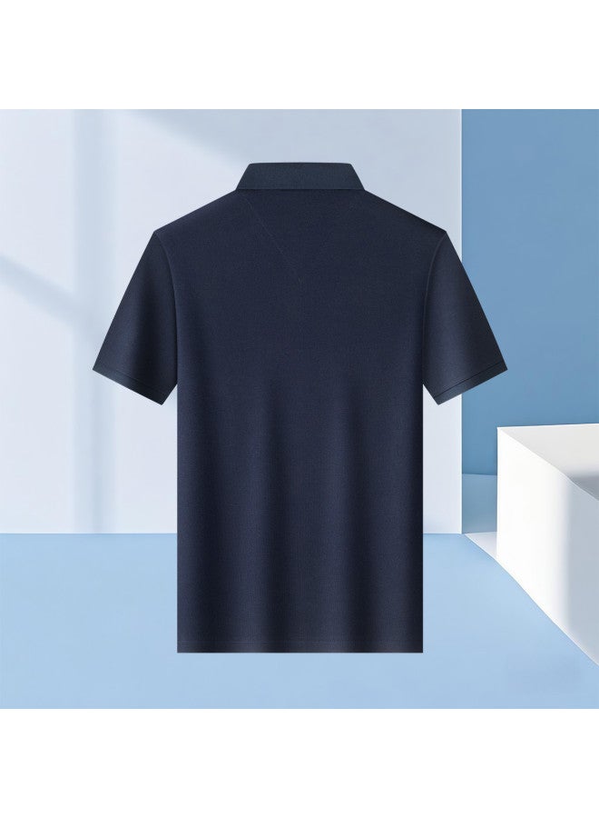 Tucano 100% Cotton Anti-bacterial Short-sleeve Polo Shirt + Ice Silk Casual Pants Men's Father's Day Outfit Set - Image 5