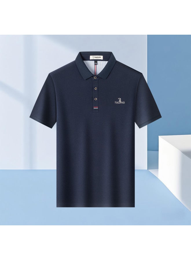 Tucano 100% Cotton Anti-bacterial Short-sleeve Polo Shirt + Ice Silk Casual Pants Men's Father's Day Outfit Set - Image 3