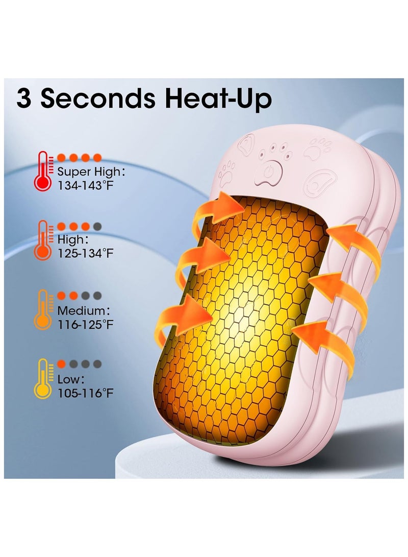 general Rechargeable Hand Warmers 2 in 1 Electric Hand Warmer 6000mAh Portable Pocket Warmers Dual-Sided Safe Heating Electronic Winter Gifts - Image 2