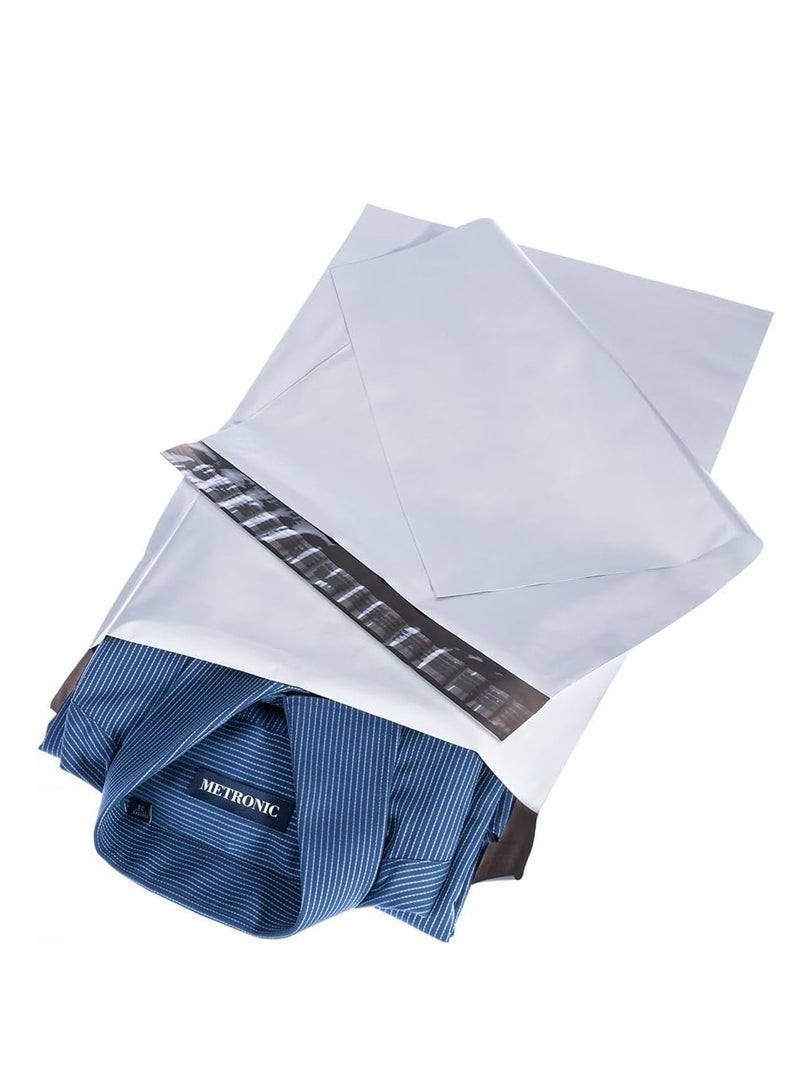 فوميمو اكياس مغلفات بلاستيكية من 100 قطعة تخزين البريد ذاتية اللصق بلون ابيض بريدية البولي بلاستيك شحن الداخل اسود 45 × 35 سم - Image 2