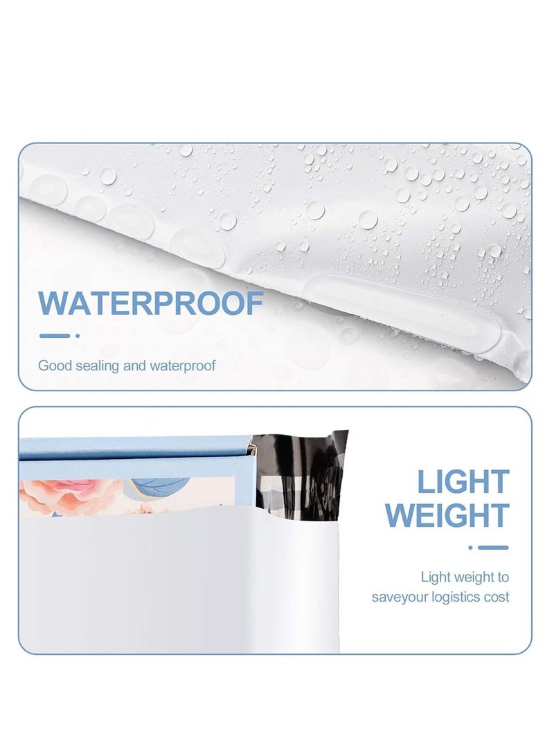 فوميمو اكياس مغلفات بلاستيكية من 100 قطعة تخزين البريد ذاتية اللصق بلون ابيض بريدية البولي بلاستيك شحن الداخل اسود 45 × 35 سم - Image 3