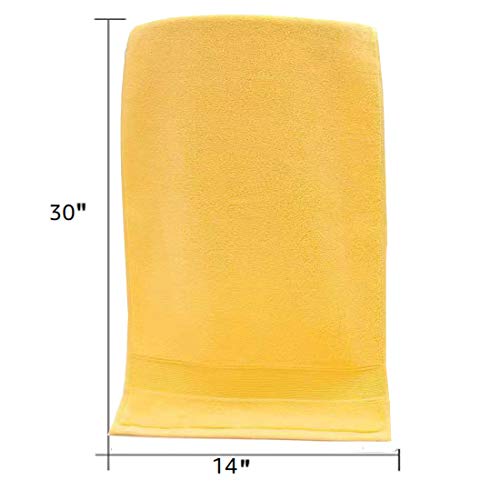 LRUUIDDE Bathroom Hand Towels 2 Set, Cotton Hand Towel for Bath, Hand, Face, Kitchen, Super Soft, Highly Absorbent, Machine Washable, Size 14" x 30" (Yellow)… - Image 5