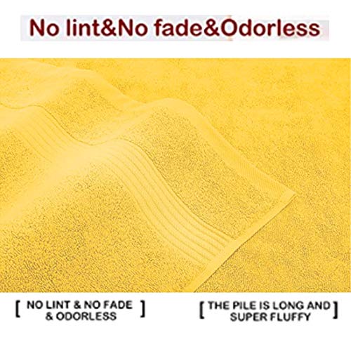 LRUUIDDE Bathroom Hand Towels 2 Set, Cotton Hand Towel for Bath, Hand, Face, Kitchen, Super Soft, Highly Absorbent, Machine Washable, Size 14" x 30" (Yellow)… - Image 4