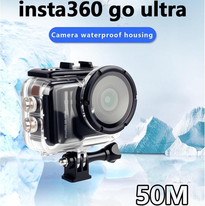 Honlyn 50M(164ft) Waterproof Case for Insta360 Go Ultra Accessories, Protective Underwater Dive Housing Shell with Bracket - Image 2