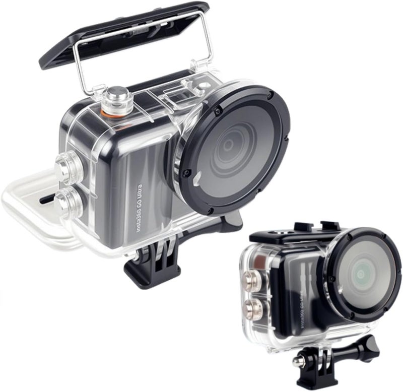 Honlyn 50M(164ft) Waterproof Case for Insta360 Go Ultra Accessories, Protective Underwater Dive Housing Shell with Bracket - Image 1