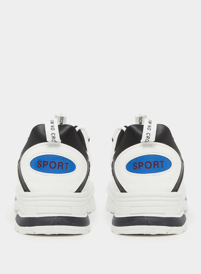 Styli Chunky Sole Color Block Lace Up Sneakers  - Image 4