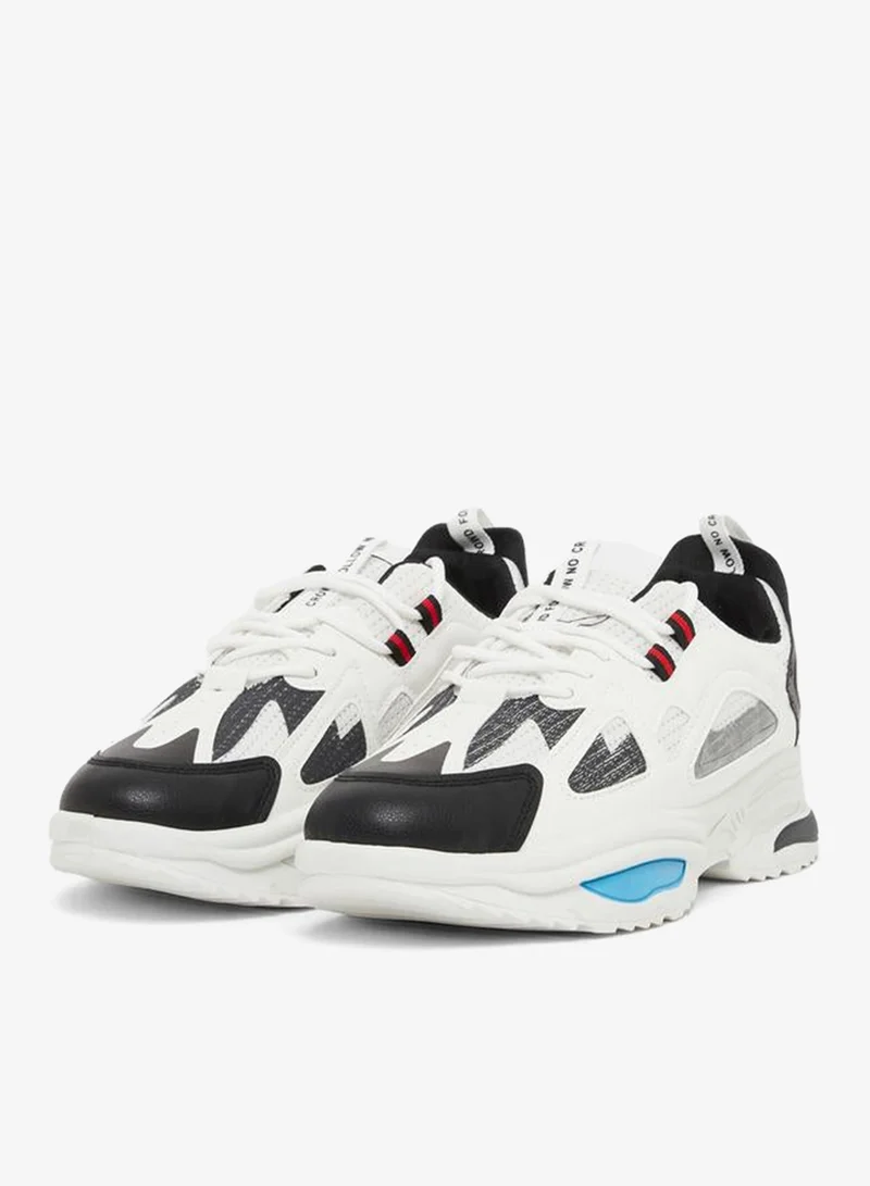 ستايلي اكتيف حذاء رياضي مكتنزة بكتلة اللون برباط