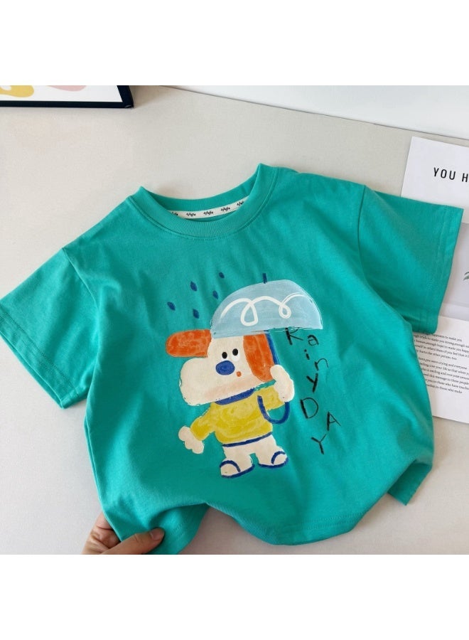 DOOKOO 2PCS Summer T-shirt Set, Boys Short Sleeve Cotton Top, Stylish Unique T shirt for Boys, Suitable for Daily Wear or Any Occasion - Image 2