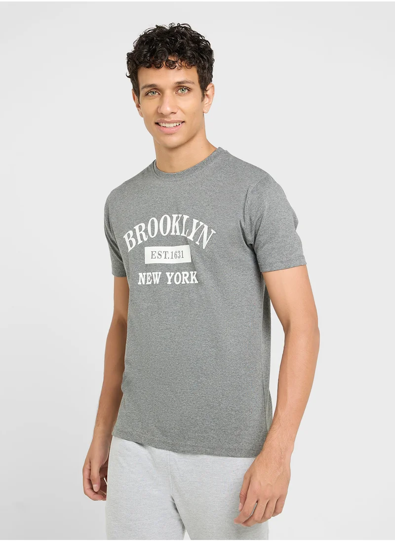 سفنتي فايف بيسيكس Printed T-Shirt