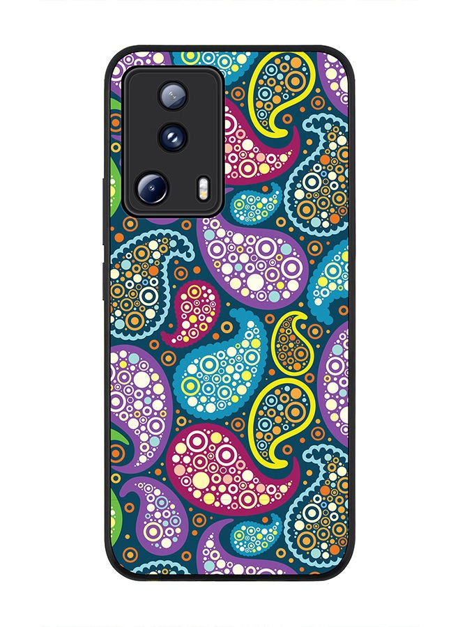 Stylizedd Rugged Black edge case for Xiaomi 13 Lite 5G / Xiaomi Civi 2 5G, Slim fit Soft Case Flexible Rubber Edges Anti Drop TPU Gel Thin Cover -  Indian Summer - Image 1