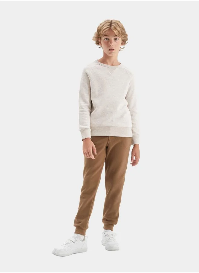 DeFacto Relaxed Fit Elasticated Cuff Joggers with Pockets by Styli