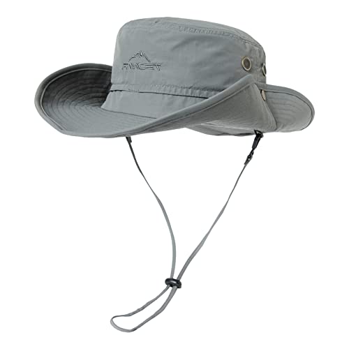 Comhats UPF 50 Sun Hats Wide Brim Summer Safari Hat Fishing Hiking Boonie Hats for Men Waterproof Light Grey X-Large XX-Large XL XXL Oversize - Image 1