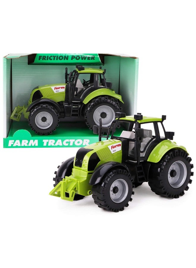 Toyland Friction Powered Farm Tractor With Opening Bonnet Red Green Blue Or Pink (Green) - Image 2