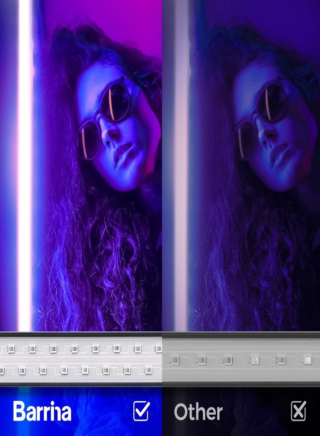 Barrina Black Light Bar, 10W 1FT Magnetic LED Black Lights, for Glow Party, Fluorescent Poster Paint, Blacklight Halloween Decorations, Linkable UV Light, Plug with Built-in ON/Off Switch, 2 Packs - Image 4