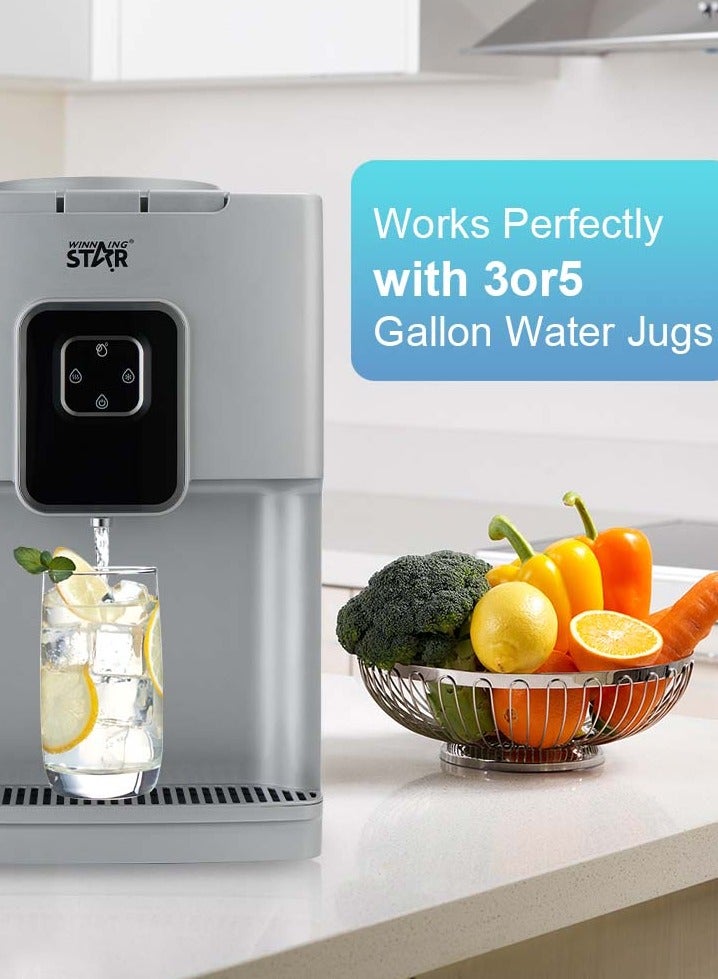 Winning Star Water Dispenser, Top-Loading, Hot & Cold, Standard, Tabletop, Elegant Design, 500W, White, Model: ST-6508 - Image 4