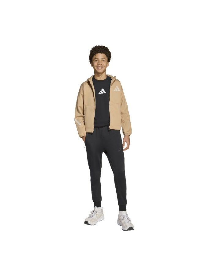 Adidas Adidas J Z.N.E.Fz Brown Hooded Track Top Track Tops For Kids - Image 4